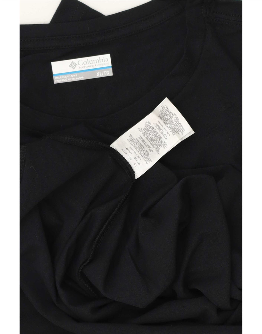 Maglietta grafica da uomo Columbia manica lunga XL cotone nero