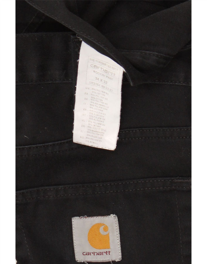 Jeans dritti da uomo CARHARTT W34 L32 poliestere nero