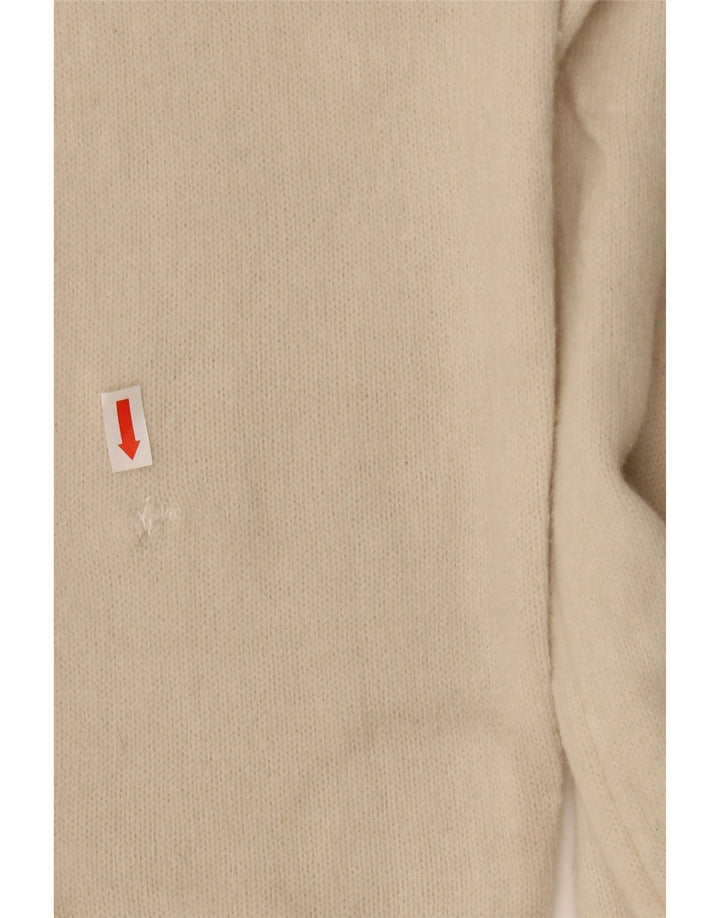 Maglione da uomo con scollo a V Hackett in lana beige medio