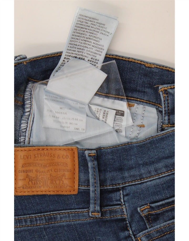 LEVI'S Jeans 710 Super Skinny da Donna W27 L30 Cotone Blu