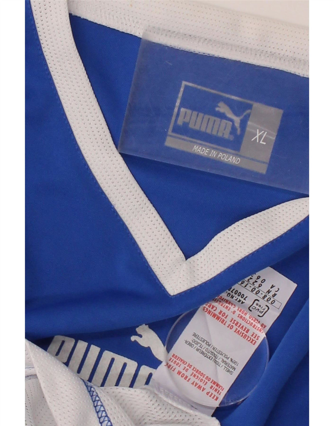 PUMA Mens Graphic Top Long Sleeve XL Blue Colourblock Polyester Vintage Puma and Second-Hand Puma from Messina Hembry 