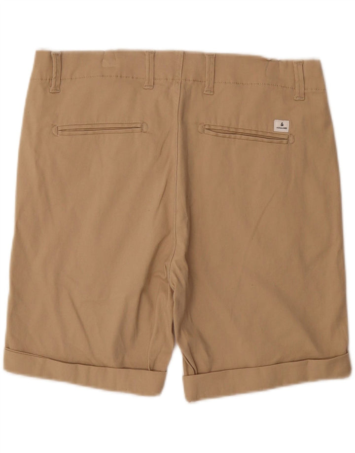 JACK & JONES Mens Regular Chino Shorts  W34 Large  Beige Cotton Vintage Jack & Jones and Second-Hand Jack & Jones from Messina Hembry 