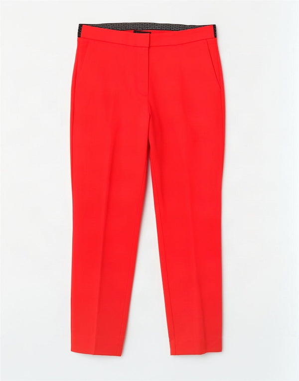 Pantaloni corti slim da donna Zara grandi W30 L26 cotone color block rosso