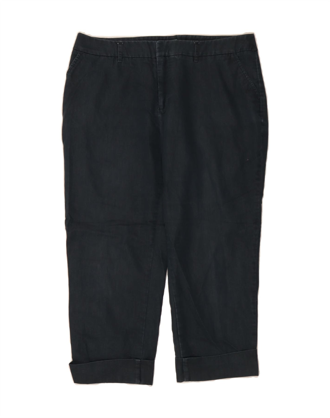 MOSSIMO Womens Straight Capri Trousers US 12 Large W34 L23 Navy Blue Vintage Mossimo and Second-Hand Mossimo from Messina Hembry 