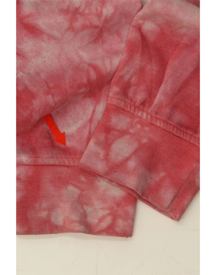 VANS Womens Graphic Sweatshirt Jumper UK 14 Medium Pink Tie Dye Cotton Vintage Vans and Second-Hand Vans from Messina Hembry 
