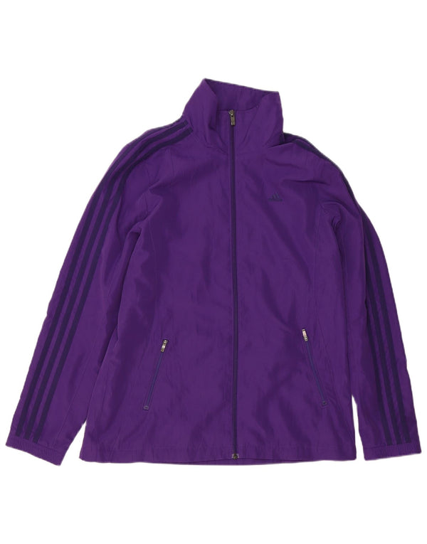 Giacca antipioggia da donna Adidas UK 14 grande poliestere viola