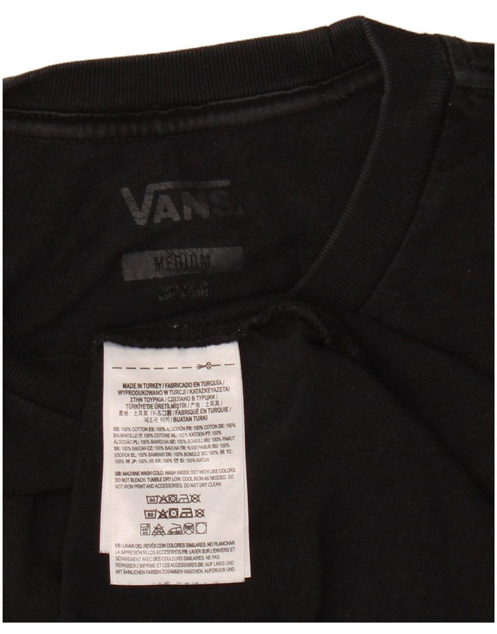 T-shirt da uomo VANS Top in cotone nero medio