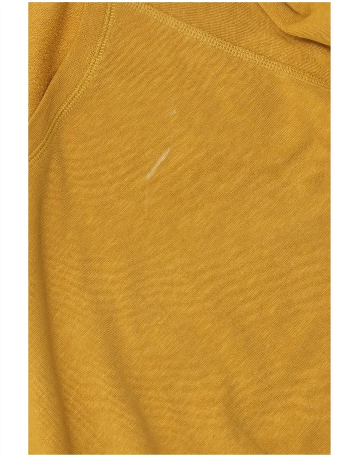 Woolrich Top oversize da donna a maniche lunghe UK 10 piccolo cotone giallo