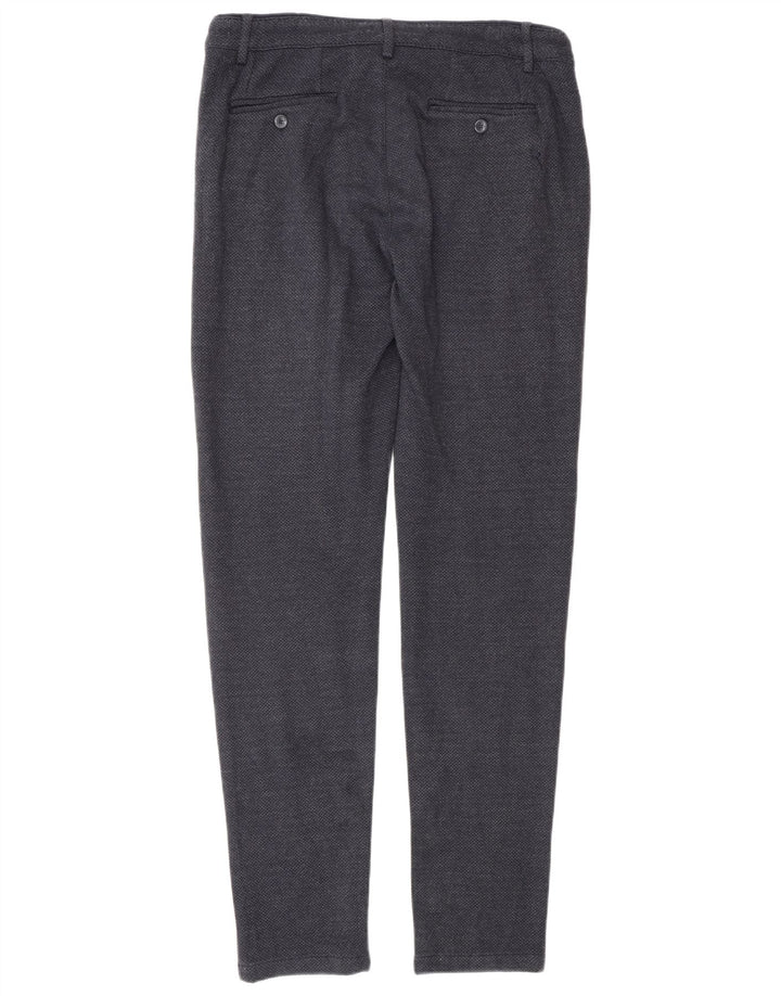 Pantaloni chino slim da uomo Chervo IT 50 Large W32 L34 cotone blu navy