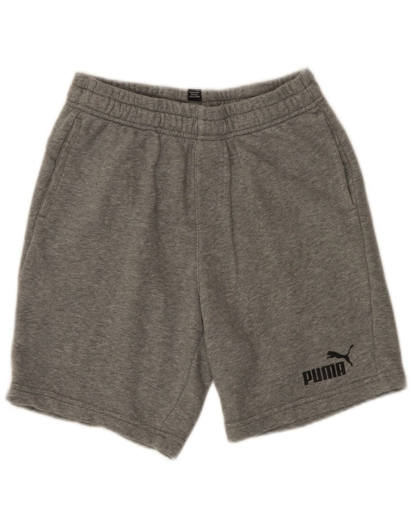 Pantaloncini sportivi Puma da bambino 13-14 anni in cotone grigio screziato