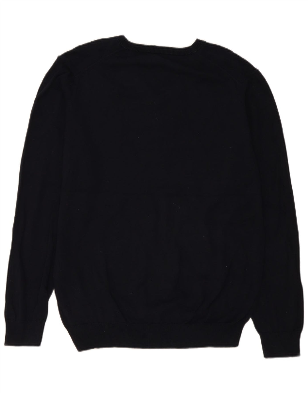 Gant Maglione da uomo con scollo a V grande in cotone blu navy