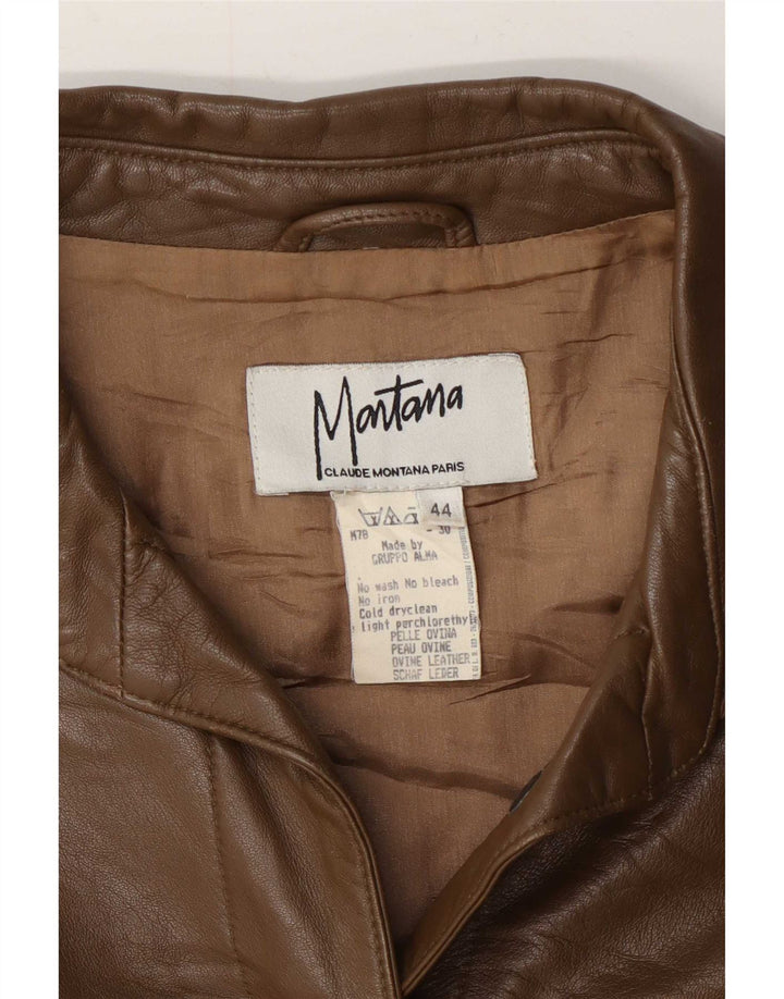 Giacca in pelle da donna MONTANA IT 44 Marrone medio