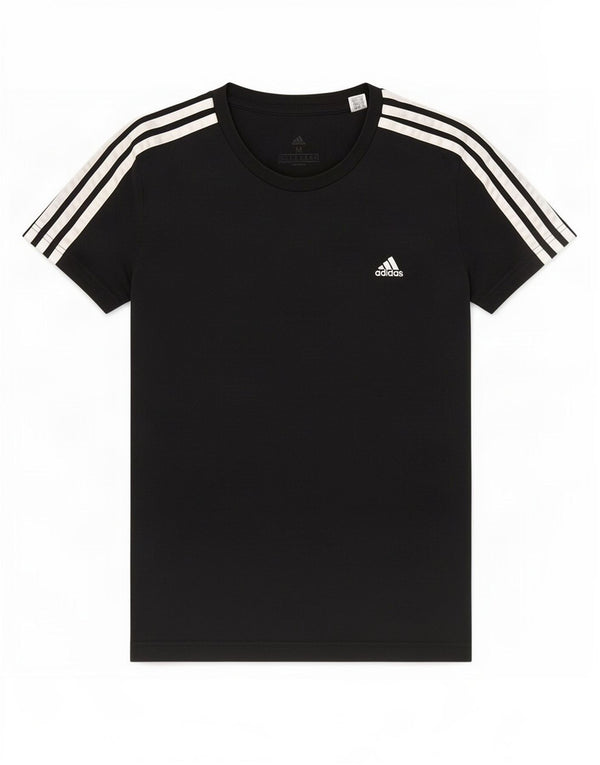 T-shirt da donna Adidas Top UK 12/14 cotone nero medio