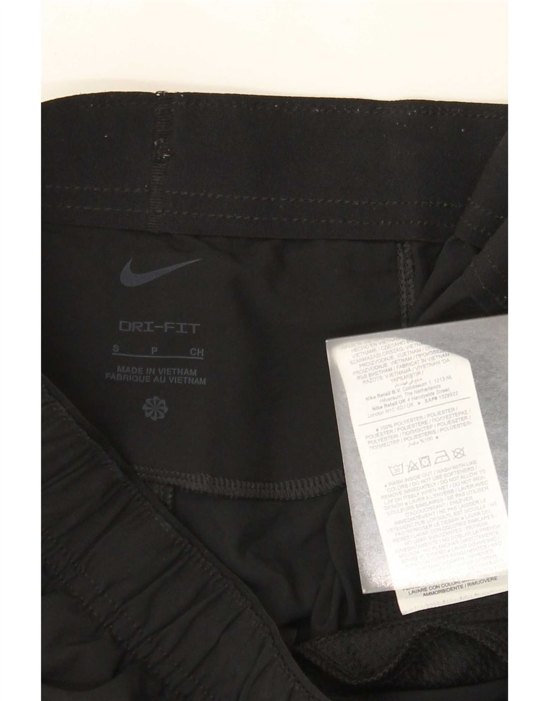 Pantaloncini sportivi Nike da donna Dri Fit UK 10 piccoli poliestere nero