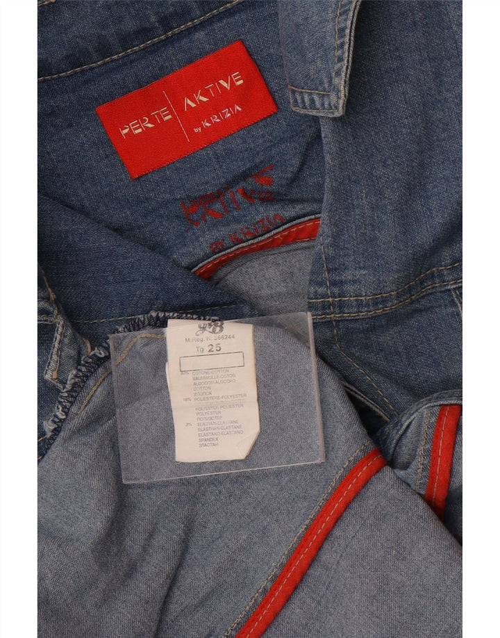 Giacca di jeans oversize da donna Krizia taglia 25 grande cotone blu