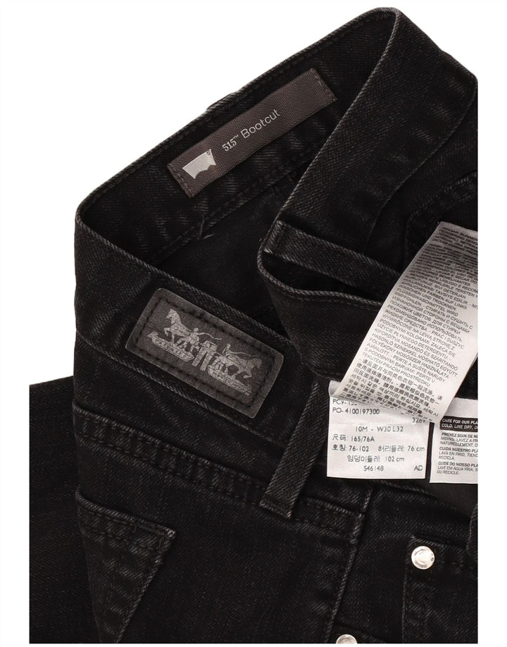 Levi's Donna 515 Bootcut Jeans US 10 Large W30 L32 Cotone Nero