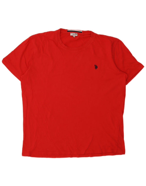 Polo Assn. T-shirt da uomo Top XL in cotone rosso