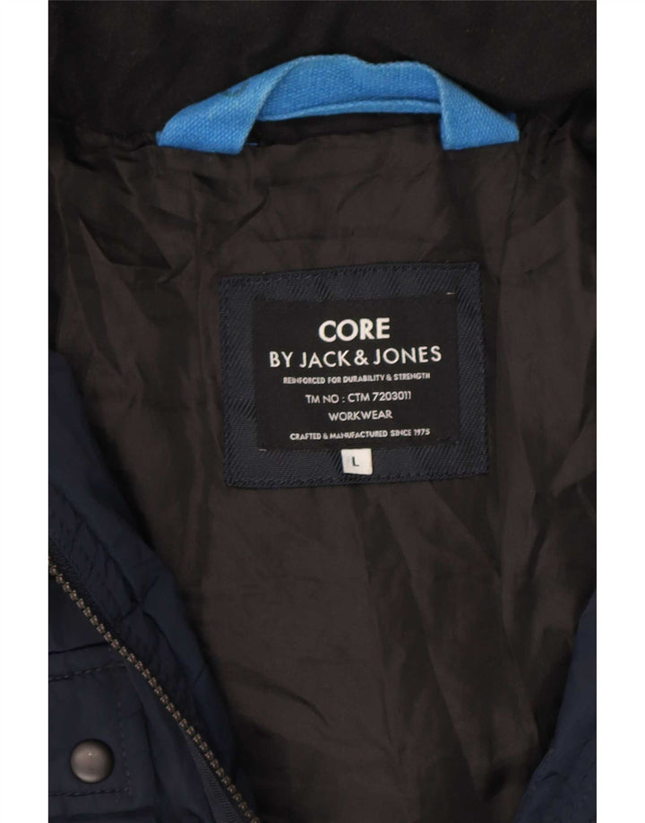 Giacca imbottita con cappuccio da uomo Jack & Jones UK 40 Large Blu Navy