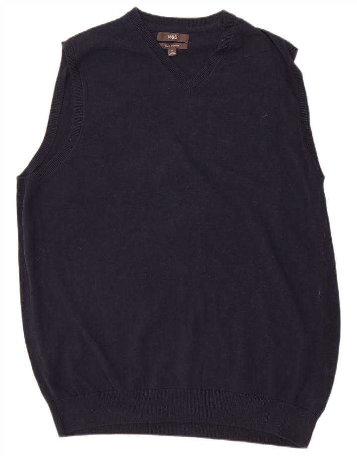 Canotta da uomo Marks & Spencer XL in cotone blu navy