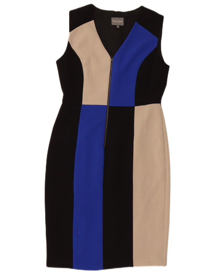 PHASE EIGHT Abito tubino senza maniche da donna UK 14 Medium Black Colourblock