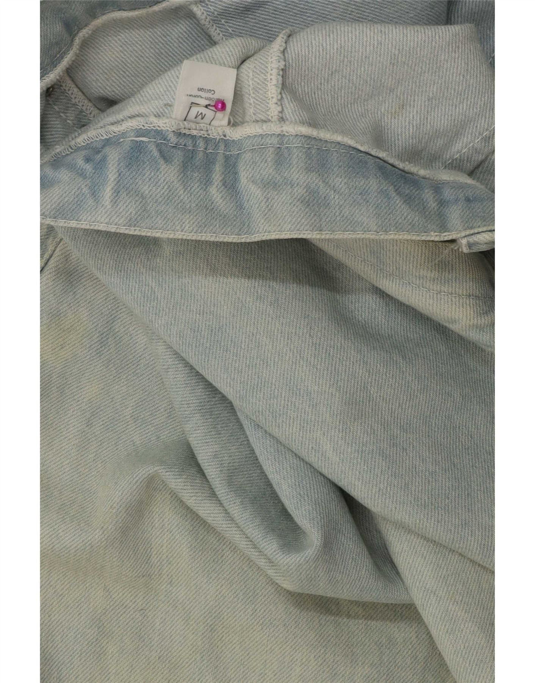 Gonna di jeans vintage da donna media W28 in cotone blu
