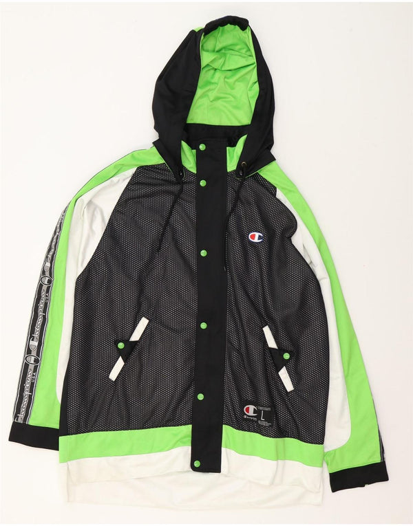 Giacca da tuta da uomo con grafica Champion Champion, giacca grande, colore nero