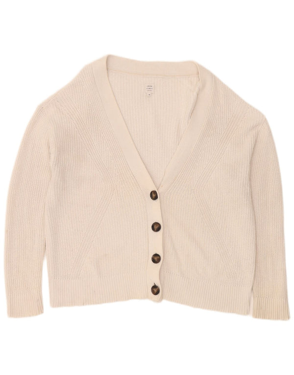 Maglione cardigan oversize da donna John Lewis UK 16 grande cotone bianco sporco