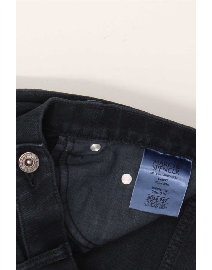 Jeans dritti da uomo Marks & Spencer Blue Harbour W36 L31 cotone blu navy