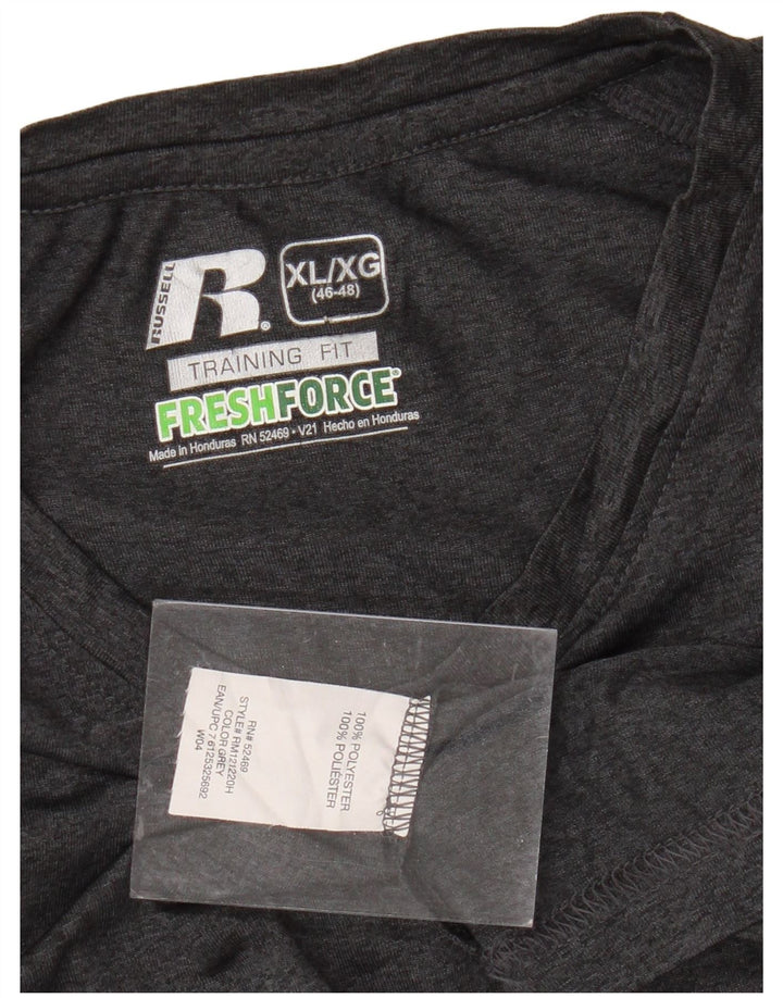 RUSSELL ATHLETIC T-shirt da uomo Dri-Power UK 46/48 XL Poliestere grigio