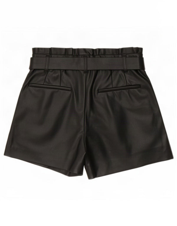 Pantaloni caldi da donna in ecopelle a vita alta Zara medi W30 poliuretano nero