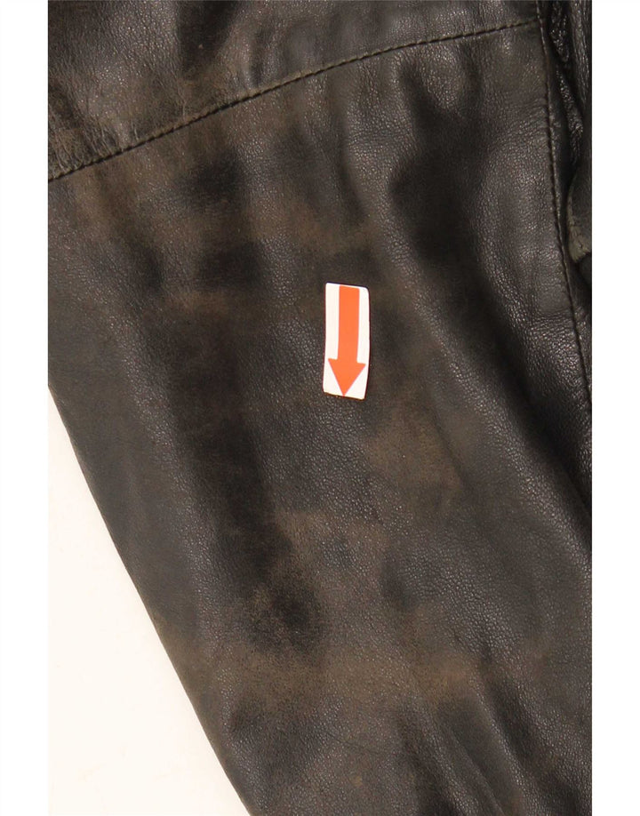 Giacca in pelle da uomo vintage UK 40 Large Nera
