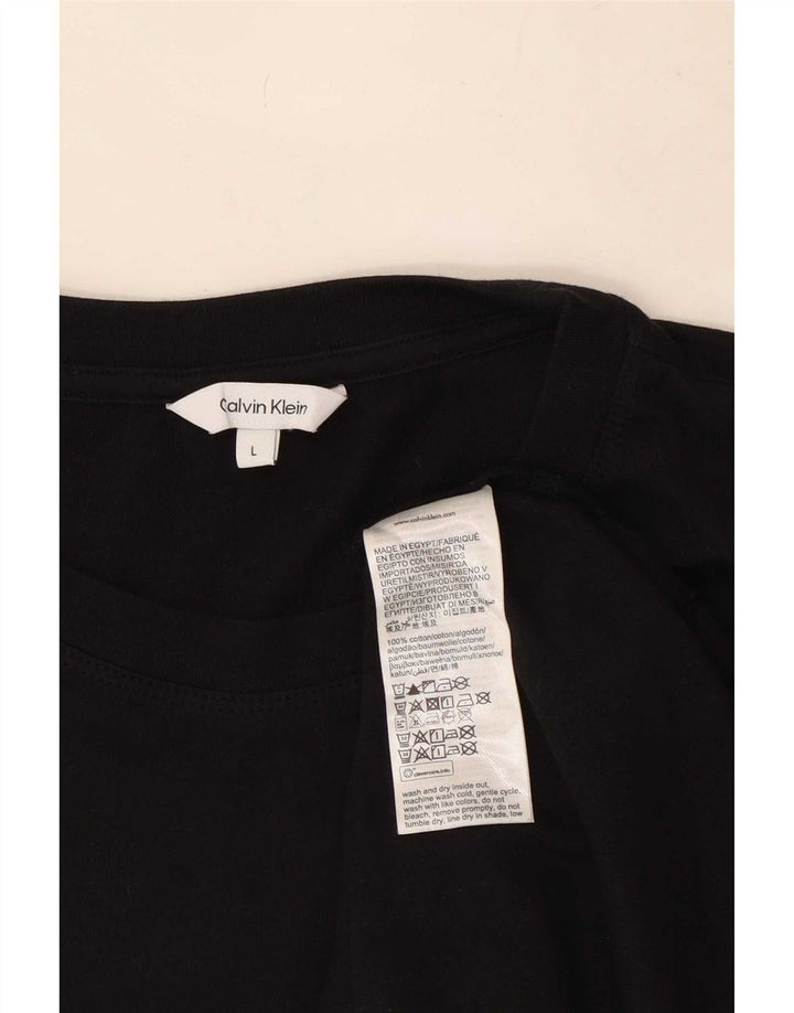 T-shirt da uomo Calvin Klein Top grande in cotone nero