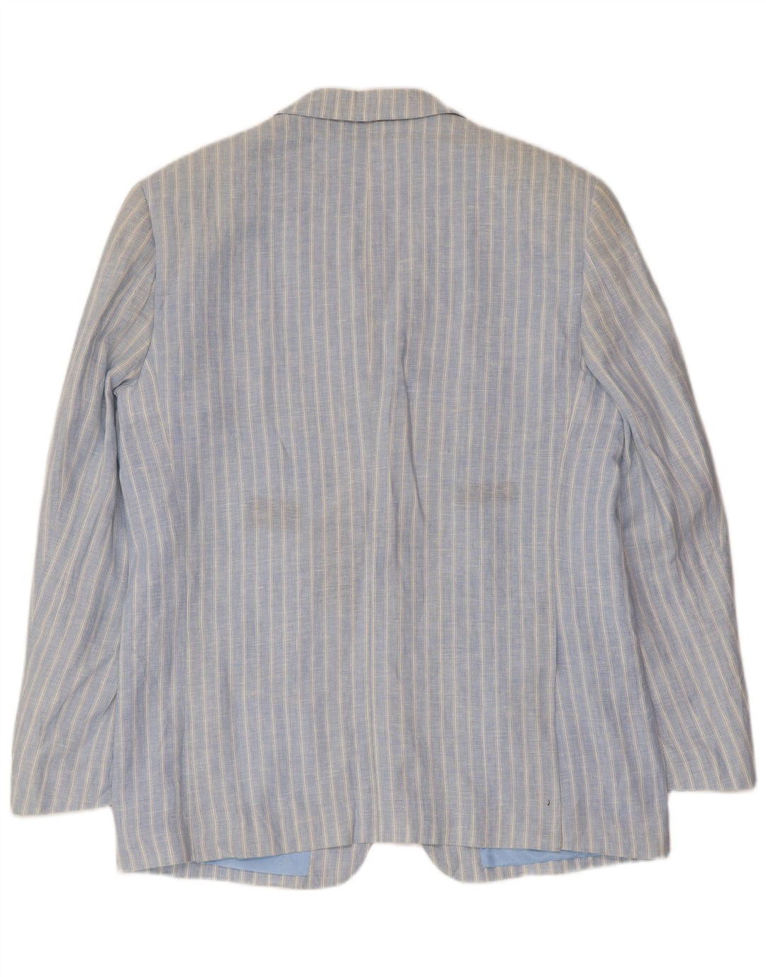 Giacca Blazer da Uomo a 3 Bottoni A.Basile IT 50 Lino Grande a Righe Blu