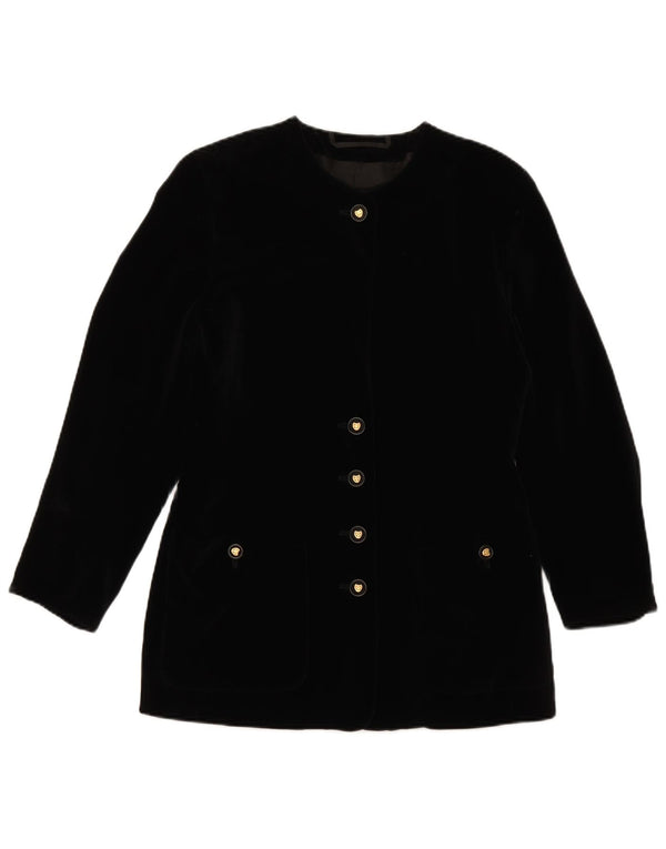 BOGNER Womens 5 Button Blazer Jacket UK 14 Medium Black