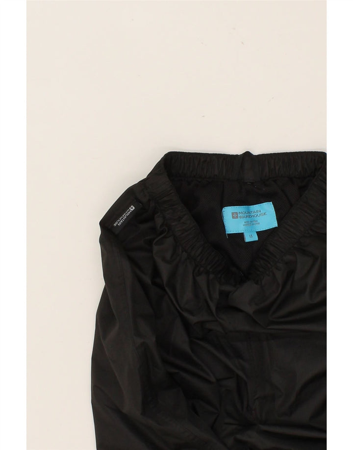 MOUNTAIN WAREHOUSE Boys Windbreaker Trousers 12-13 Years Black Polyester Vintage Mountain Warehouse and Second-Hand Mountain Warehouse from Messina Hembry 