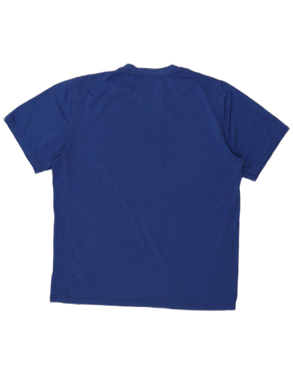 T-shirt da uomo Nike Dri Fit Top UK 42/44 Large Blu Poliestere