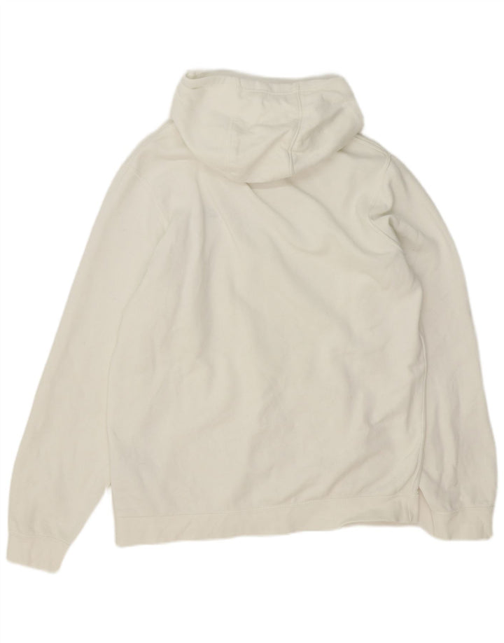 Felpa con cappuccio da uomo Nike Large in cotone bianco