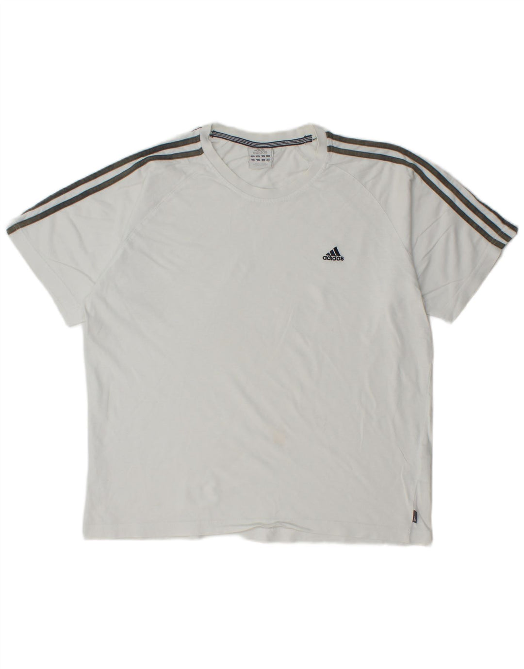 T-shirt da uomo ADIDAS Top grande in cotone bianco