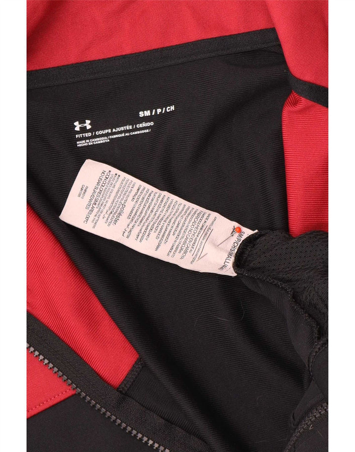 Giacca da ginnastica da uomo Under Armour piccola in poliestere color block nero