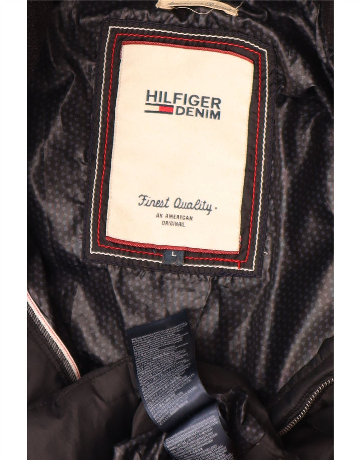 Cappotto imbottito da donna Tommy Hilfiger UK 16 grande poliestere nero