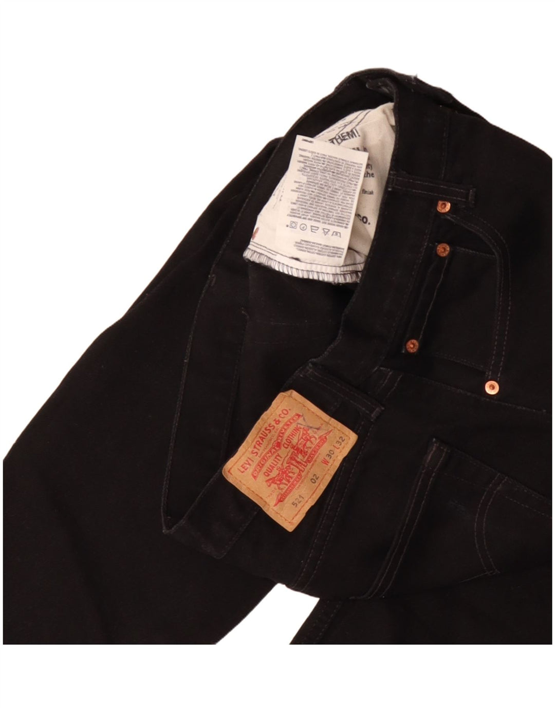 Levi's Uomo 521 Jeans dritti W30 L32 Cotone Nero