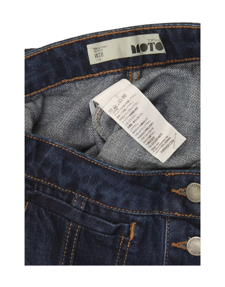 Mini gonna di jeans da donna Topshop W28 cotone blu navy medio