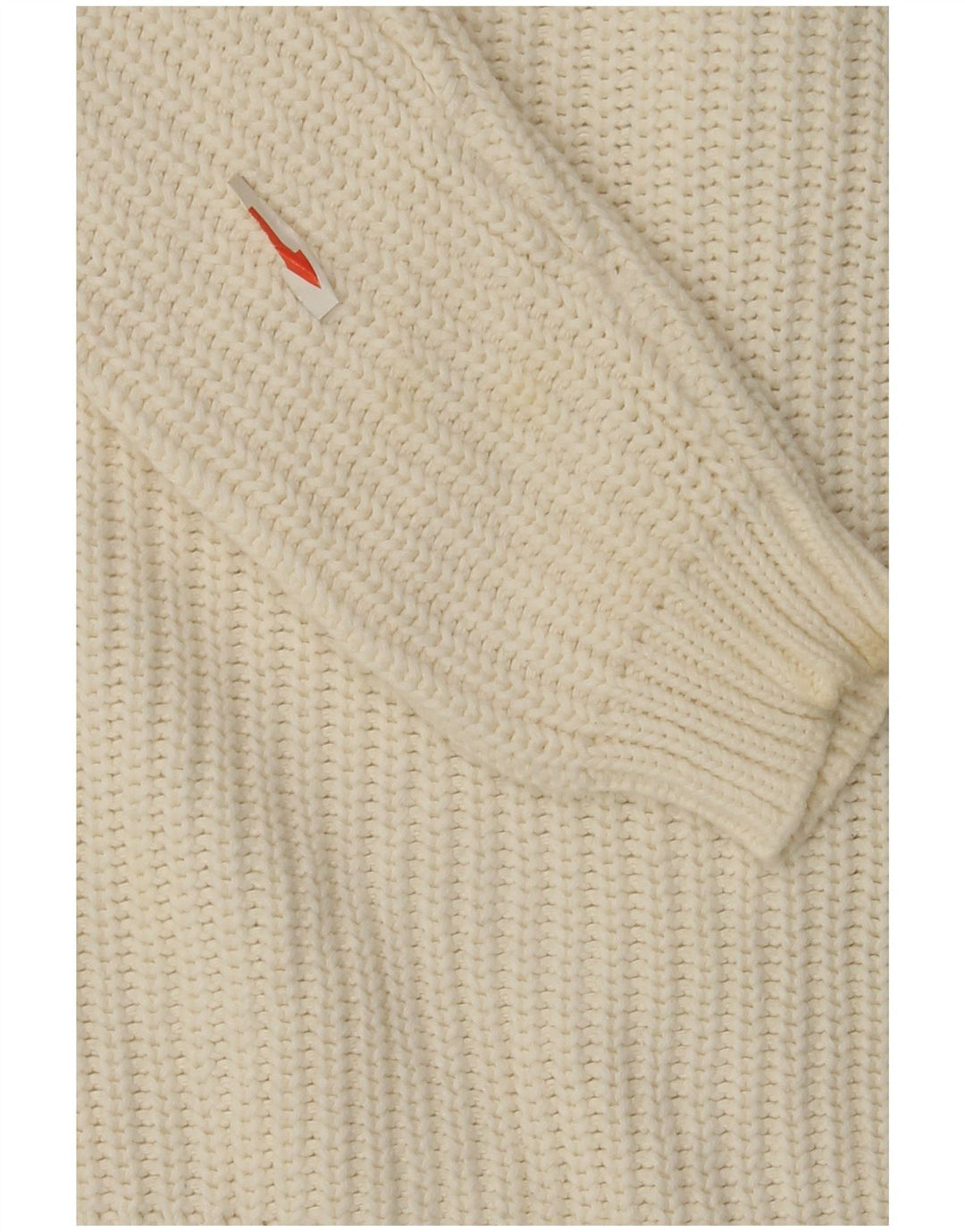 Maglione cardigan con zip intera da donna Marks & Spencer UK 14 cotone bianco medio