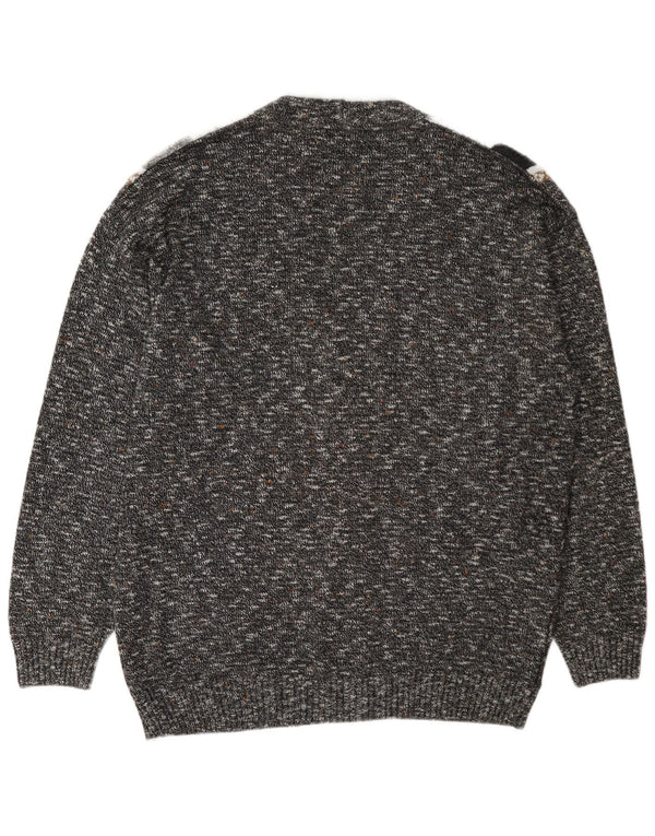Maglione Cardigan Uomo Di Candia IT 54 XL Lana Macchiata Grigia