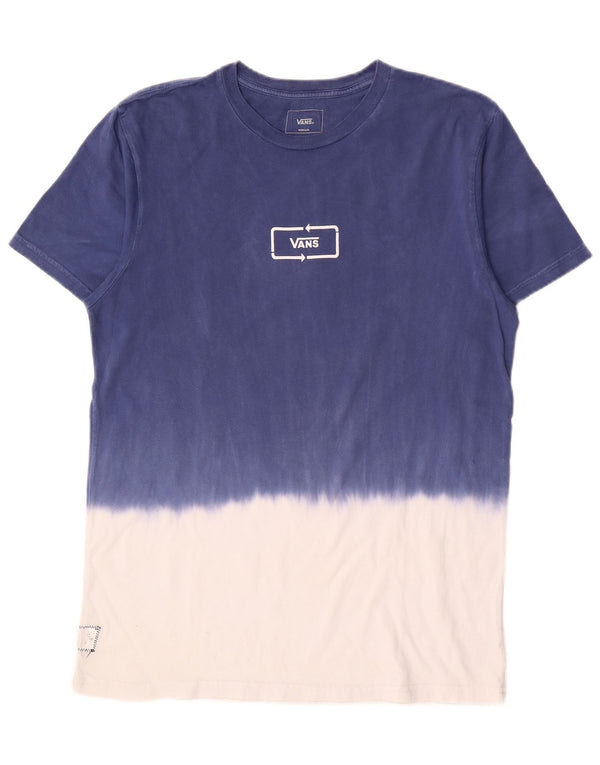 T-shirt da uomo Vans Top in cotone color block blu medio