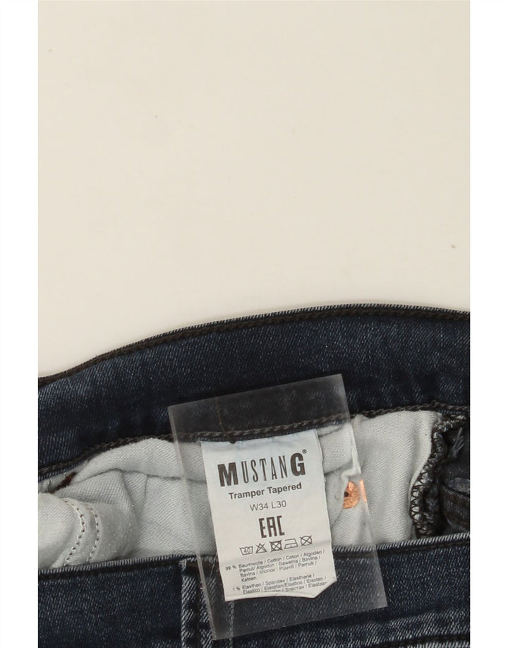 Mustang Jeans affusolati da uomo Tramper W34 L30 cotone blu
