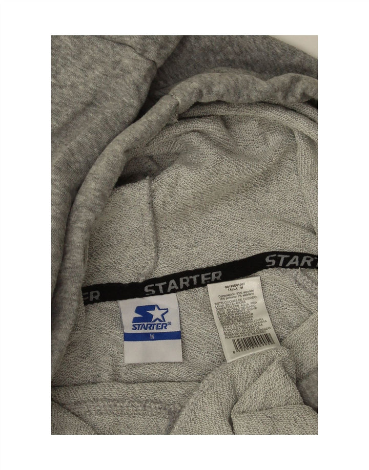 Maglione con cappuccio senza maniche da uomo Starter in cotone grigio medio