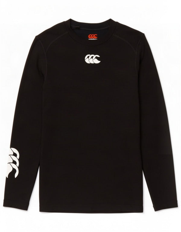 Canterbury Top grafico da donna manica lunga UK 8 Small Nero Poliestere