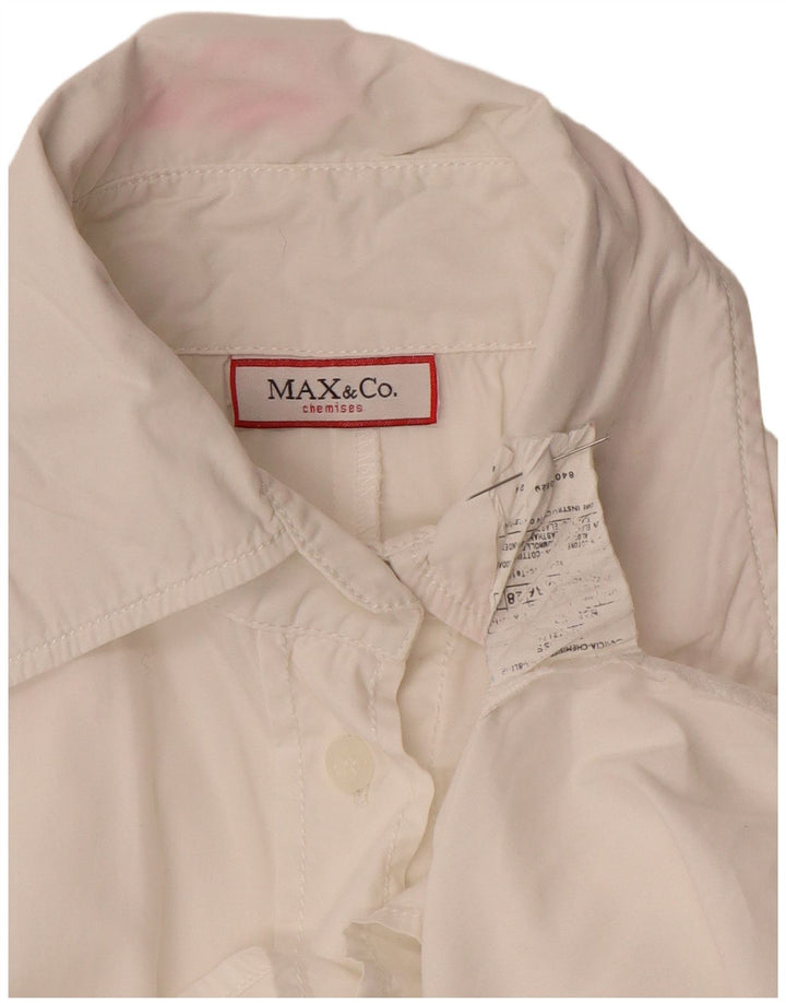 Camicia chemise da donna Max & Co. UK 12 Cotone bianco medio