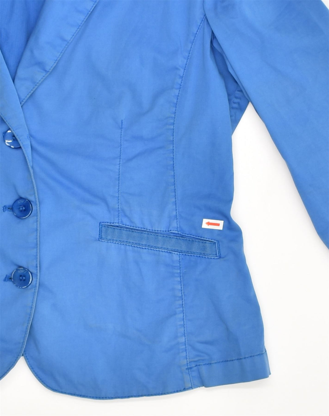 ARMANI JEANS Womens 3 Button Blazer Jacket EU 44 XL  Blue Cotton | Vintage Armani Jeans | Thrift | Second-Hand Armani Jeans | Used Clothing | Messina Hembry 